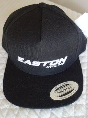 New EASTON CYCLING Spell Out Logo Bike Black Adjustable Cap Hat